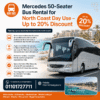 Mercedes 50-Seater Bus Rental for North Coast Day Use